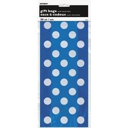 Royal Blue and White Polka Dot Lolly Bags - Cello Pk20 
