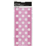 Pink and White Polka Dot Lolly Bags - Cello Pk20 