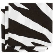 Zebra Print Party Napkins - Cocktail 3Ply Pk16 