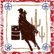Rodeo Girl Western Lasso 3Ply Lunch Napkins Pk16
