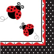 Ladybug Party Napkins - 3Ply Lunch Ladybug Fancy Pk 16 