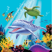 Ocean Party 3Ply Lunch Napkins Pk 16 