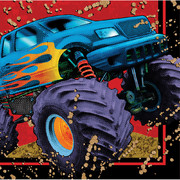 Monster Truck 3Ply Lunch Napkins - Mudslinger Pk 16