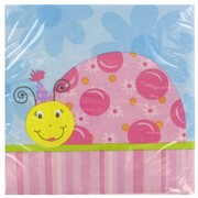 Ladybug Party Napkins - Lunch 2Ply Li'l Lady Pk 18 