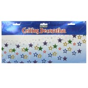 Ceiling Party Decoration - Multi Hanging Stars (3.66m) Pk1 