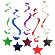 Party Decoration - Multi Colour Shooting Stars (60cm) Pk15 