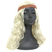 Party Wig - Hippie with Headband (Blonde) Pk1 
