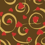 Chocolate Transfer Hearts & Curls Pk1