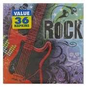 Rock Party Napkins Lunch 2Ply - Rock Star Pk36 