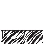 Plastic Party Tablecover - Zebra Print 137x274cm Pk1 