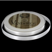 Ribbon Poly Satin 10mm x 25m White Pk1 