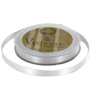 Ribbon Poly Satin 10mm x 25m Silver Pk1 
