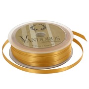 Ribbon Poly Satin 6mm x 50m Antique Gold Pk1 