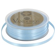 Ribbon Poly Satin 6mm x 50m Baby Blue Pk1 