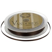Ribbon Poly Satin 3mm x 50m Brown Pk1 
