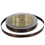 Ribbon Poly Satin 10mm x 25m Brown Pk1 