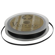 Ribbon Poly Satin 3mm x 50m Black Pk1 