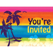Luau Invitations & Envelopes - Aloha Summer Pk 8