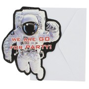 Space Party Invitations & Envelopes - Space Odyssey Pk8 