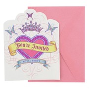 Princess Party Invitations & Envelopes - Her Highness Pk8 