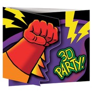 Invitations Super Hero Fun Pk8