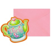 Tea Party Invitations & Envelopes - Tea For You! Pk8 