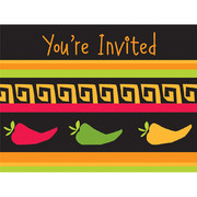 Mexican Invitations & Envelopes - Fiesta Grande Pk 8