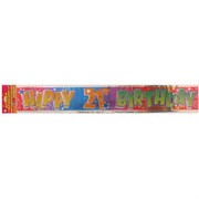 Banner Foil 3.6m Happy 21 Pk1 