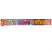 Banner Foil 3.6m Happy 60 Pk1 