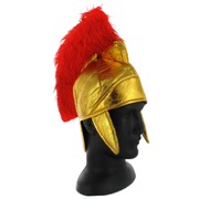Gold Gladiator Hat With Red Crest Pk 1 