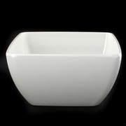 White Melamine Party Bowl - Square 130x130x70mm Pk1 