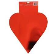 Card Night Party Decoration - 21in Foil Heart Cutout Pk1 