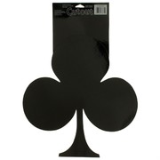Card Night Party Decoration - 21in Foil Club Cutout Pk1 