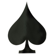 Card Night Party Decoration - 21in Foil Spade Cutout Pk1 