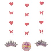 Princess Party Decoration - Hanging Cutouts Her Highness Pk3 