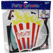 Party Decoration - Assorted Lights Camera Action Cutouts Pk3 