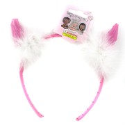 Devil Horns Pink With White Fur Pk1 