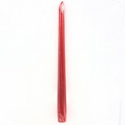 Candle Metallic Taper 12in Red Pk1 