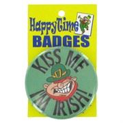 St Patrick's Day Party Badge - Kiss Me I'm Irish Pk1 