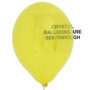 Balloons Latex Crystal 11in Yellow Pk25 