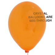 Balloons Latex Crystal 11in Orange Pk25 