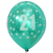 Balloons Latex All Over 21 Metallic Assorted Pk50 