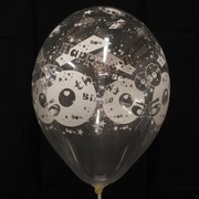 Balloons Latex All Over 50 Clear Pk10 