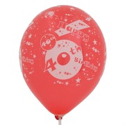 Balloons Latex All Over 40 Metallic Assorted Pk10 