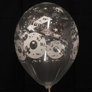 Balloons Latex All Over 40 Clear Pk50 