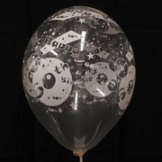 Balloons Latex All Over 60 Clear Pk50 