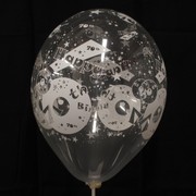 Balloons Latex All Over 70 Clear Pk50 