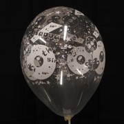 Balloons Latex All Over 80 Clear Pk50 