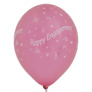 Balloons Latex All Over Engagement Metallic Pk10 