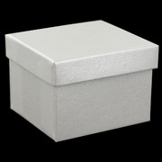 Bonbonniere Box With Lid Pearl 60x55x40mm Pk12 